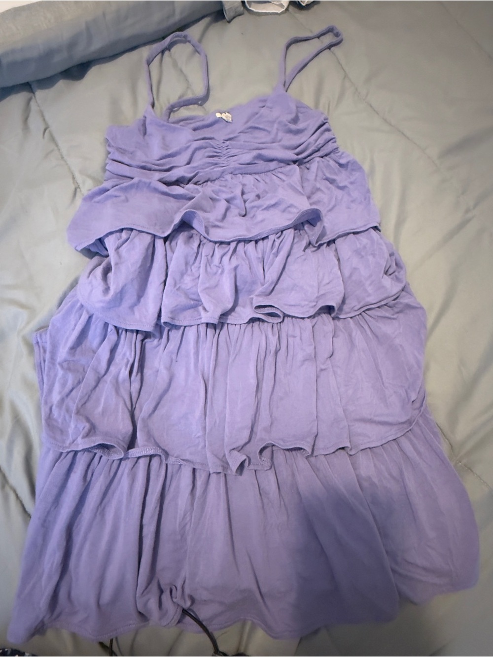 J. Crew Lilac Tiered Ruffle Sundress